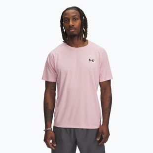 Pánske tričko Under Armour Tech Textured prime pink/black