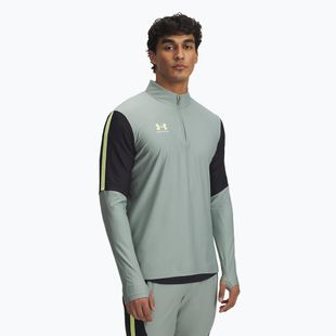 Pánska futbalová mikina Under Armour Challenger Pro 1/4 Zips silica green/black/sonic yellow