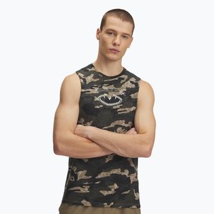 Pánske tričko Under Armour Project Rock Camo Tank city khaki/baroque green/white clay