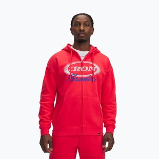 Pánska mikina Under Armour Project Rock Icon Fleece FZ lava red