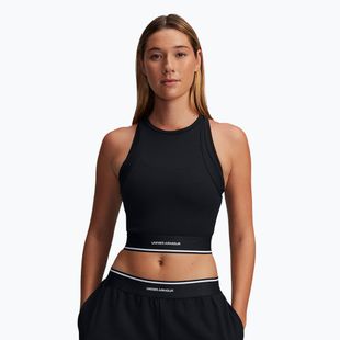 Dámske tréningové tielko Under Armour Meridian Rib Branded Tank black/whi