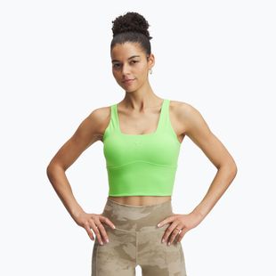 Fitness podprsenka Under Armour Project Rock Fitted Bra Tank cyber green/cyber green