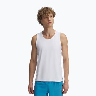 Pánske bežecké tielko tank top Under Armour Launch Elite Singlet white/reflective