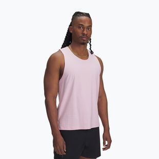 Pánske bežecké tielko tank top Under Armour Launch Elite Singlet prime pink/reflective