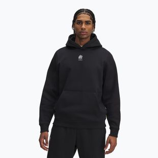 Pánska mikina Under Armour Curry Splash Hoodie black / white clay