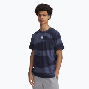 Pánske tričko Under Armour Curry Hvyweight Logo downpour grey/white