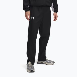 Pánske nohavice Under Armour Rival Woven Windbreaker Pánt black/black/white