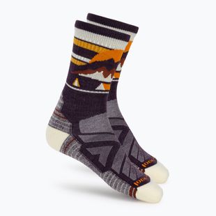 Dámske ponožky Smartwool Hike Light Cushion New Pattern Crew prple ris