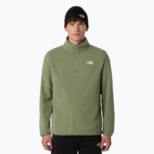 Pánska fleecová mikina The North Face Glacier Fleece 1/4 Zip shoulder mist