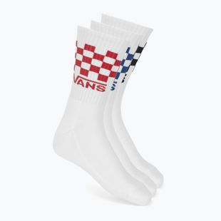 Ponožky Vans Classic Check Crew 3 páry white