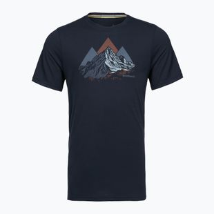 Pánske tričko Smartwool Peak Bagger Active SS Graphic Tee navy