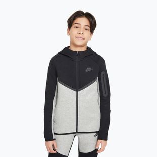 Detská mikina Nike Sportswear Tech Fleece Full Zip dark grey heather/black/black/black