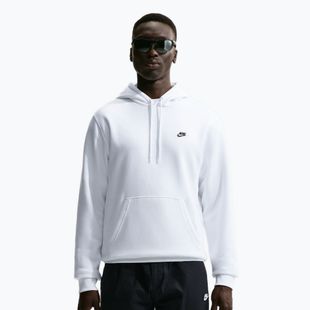 Pánska mikina Nike Club Pullover Hoodie white/white/black