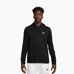 Pánska mikina Nike Sportswear Club Knit Pullover Hoodie black/black/white