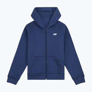 Detská mikina New Balance Brush Back Small Logo Full Zip Hoodie nb navy