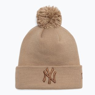 Dámska šiltovka New Era Metallic Bobble Knit Beanie New York Yankees beige