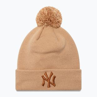 Dámska šiltovka New Era Metallic Bobble Knit Beanie New York Yankees beige