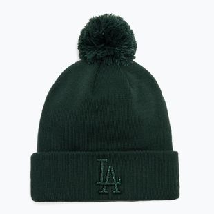 Dámska šiltovka New Era Metallic Bobble Knit Beanie Los Angeles Dodgers dark green