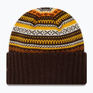 Dámska zimná čiapka New Era Rail Isle Cuff Knit Beanie tmavohnedá