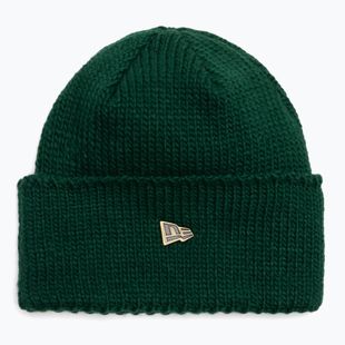 Zimná čiapka New Era Metal Pin Wide Cuff Knit Beanie dark green