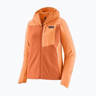 Dámska softshellová bunda Patagonia R1 CrossStrata Hoody rock melón