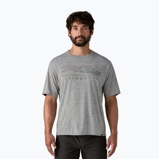 Pánske  tričko Patagonia Cap Cool Daily Graphic Shirt stratapeaks / feather grey