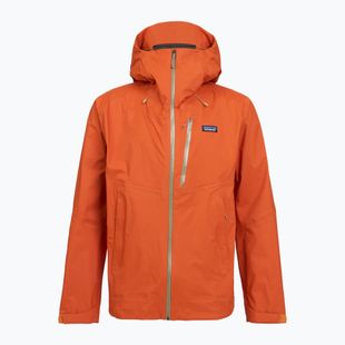 Pánska nepremokavá bunda Patagonia Granite Crest Rain coal orange