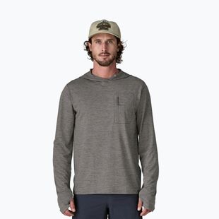 Pánska mikina Patagonia Capilene Cool Sun Hoody forge grey/noble grey x-dye