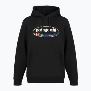 Pánska mikina Patagonia '95 Oval Logo Uprisal Hoody Black: Kaleido