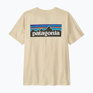 Pánske tričko Patagonia P-6 Logo undyed natural