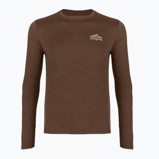 Pánske trekové tričko longsleeve Patagonia Cap Cool Daily Hut Tripper LS berm brown - light berm brown x-dye