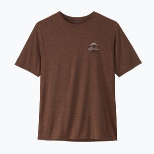 Pánske tričko Patagonia Cap Cool Daily Great Waves berm brown - light berm brown x-dye