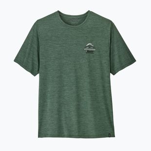 Pánske tričko Patagonia Cap Cool Daily Great Waves canopy green - light canopy green x-dye