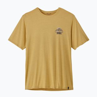 Pánske tričko Patagonia Cap Cool Daily Great Waves limestone yellow - light limestone yellow x-dye