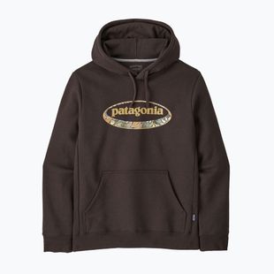 Pánska mikina Patagonia '95 Oval Logo Uprisal Hoody Den Brown: Heliotropic