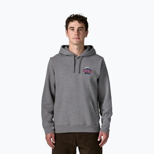 Pánska mikina Patagonia Great Waves Uprisal Hoody gravel heather