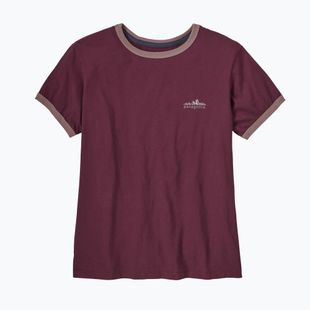 Dámske tričko Patagonia Fitz Roy Foothills Ringer Tee berry fig