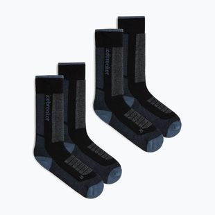 Dámske lyžiarske ponožky Icebreaker Merino Ski+ Medium OTC 2 Pack black/dawn/graphite