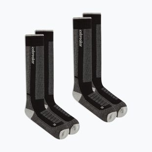 Pánske lyžiarske ponožky Icebreaker Merino Ski+ Medium OTC 2 Pack black/ether/graphite