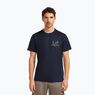 Pánske tričko icebreaker Merino 150 Tech Lite Peaceful Pass Tee midnight navy