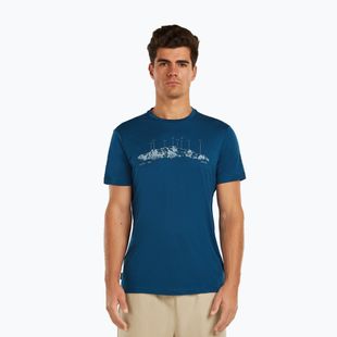 Pánske tričko icebreaker Merino 150 Tech Lite The Peaks atlantis