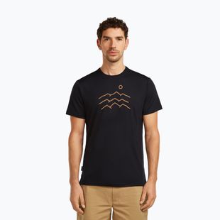Pánske tričko icebreaker Merino 125 Cool-Lite Sphere Tee Across The Peaks black