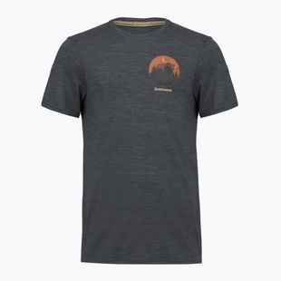 Pánske tričko Smartwool Lunar Bear Active SS Graphic Tee charcoal heather