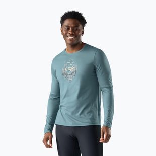 Pánske tričko longsleeve Smartwool Wander Valley Active Long Sleeve Graphic Tee dusty tea
