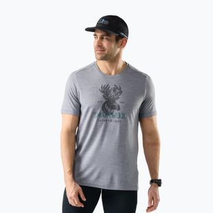 Pánske tričko Smartwool Moose Mode Active Graphic Tee SS light gray heather