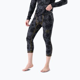 Pánske termonohavice Smartwool Classic Thermal Merino Base Layer 3/4 Bottom Boxed black tie dye/hny gold