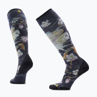 Dámske lyžiarske ponožky Smartwool Ski Zero Cushion Nightwatcher Prrint OTC black