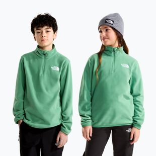 Detská fleecová mikina The North Face Teen Glacier 1/4 Zip dimmed algae