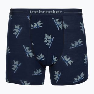 Pánske termo boxerky Icebreaker Merino 150 Anatomica BearTour AOP Boxers midnight navy