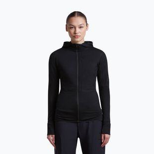 Dámska trekingová mikina Icebreaker Merino 200 Realfleece Descender Half Zip Hoodie black